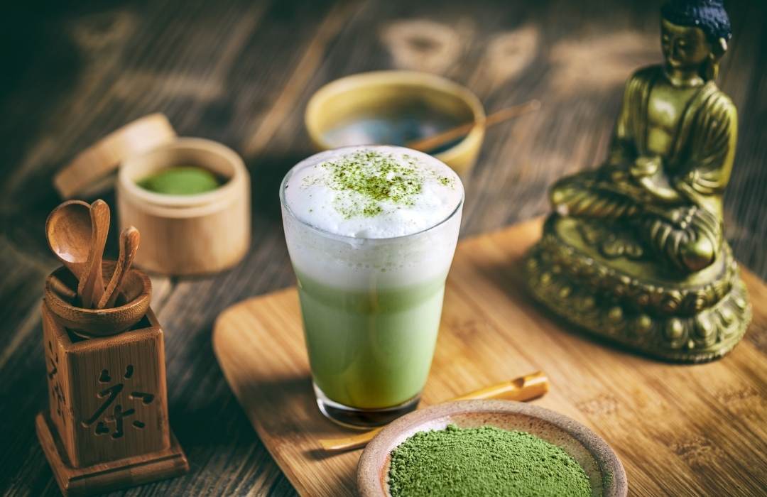Té matcha con leche
