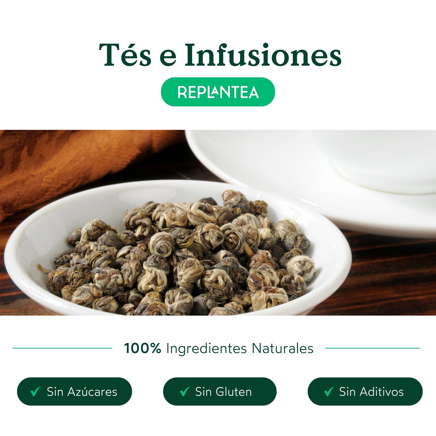 Chá Verde Jasmim Biológico 100g