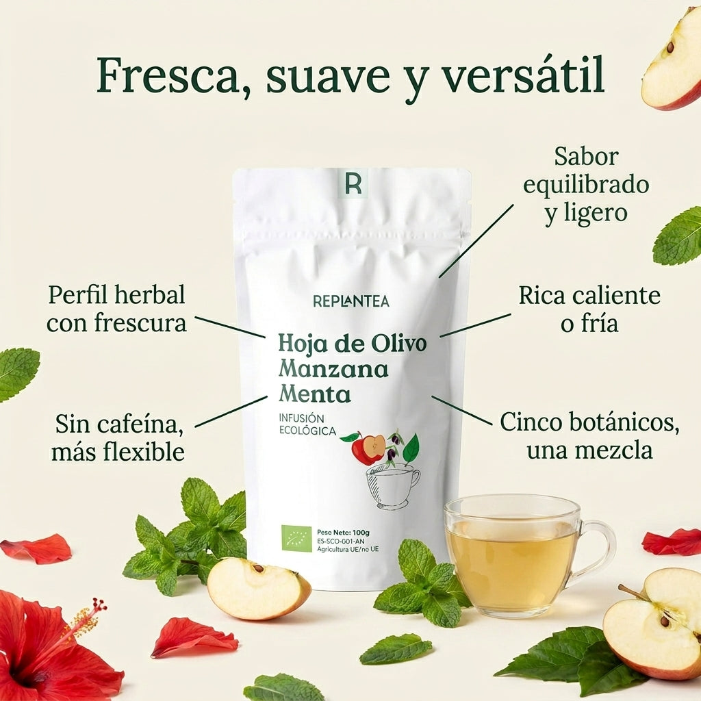 Organic Olive Leaf, Apple & Mint Herbal Tea100g