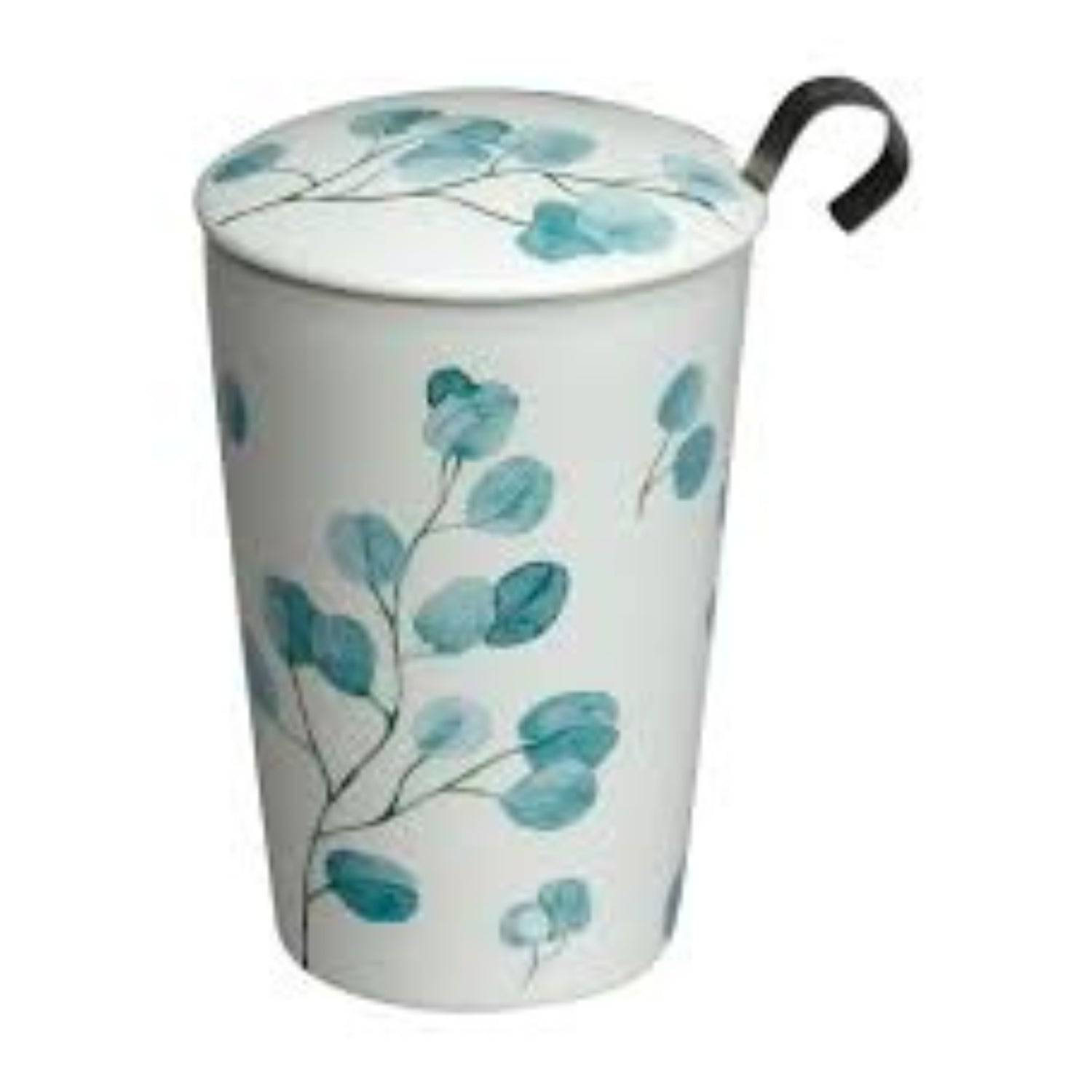 Xícara de chá de ervas de porcelana de parede dupla Azul Luna