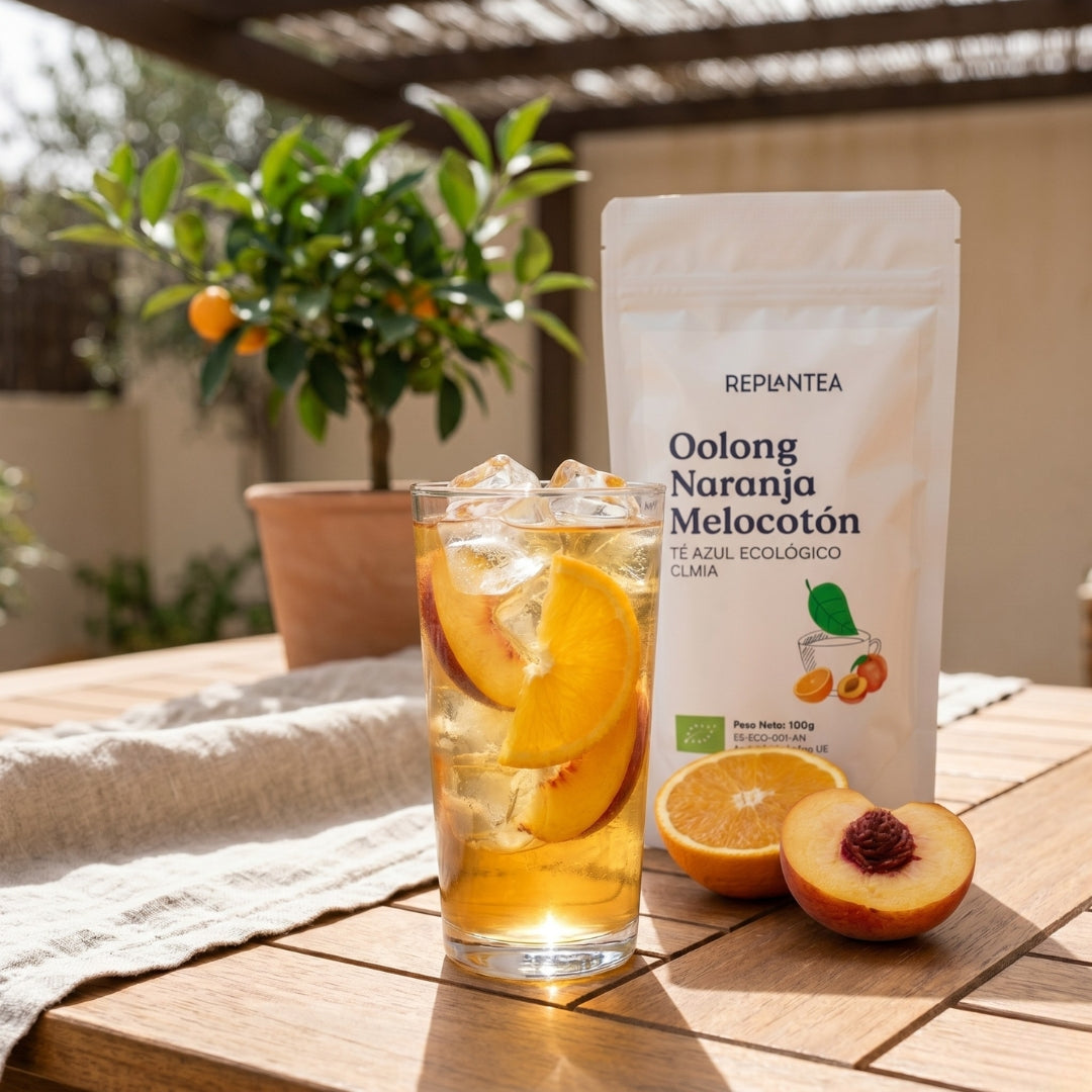Té Azul Oolong con Naranja y Melocotón 100g