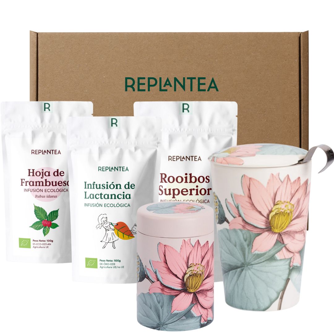 Mãe e bebê - Pacote de presente de infusões + copo