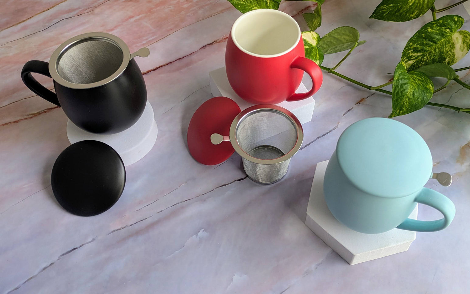 Mandala Ebony Double Walled Porcelain Mug