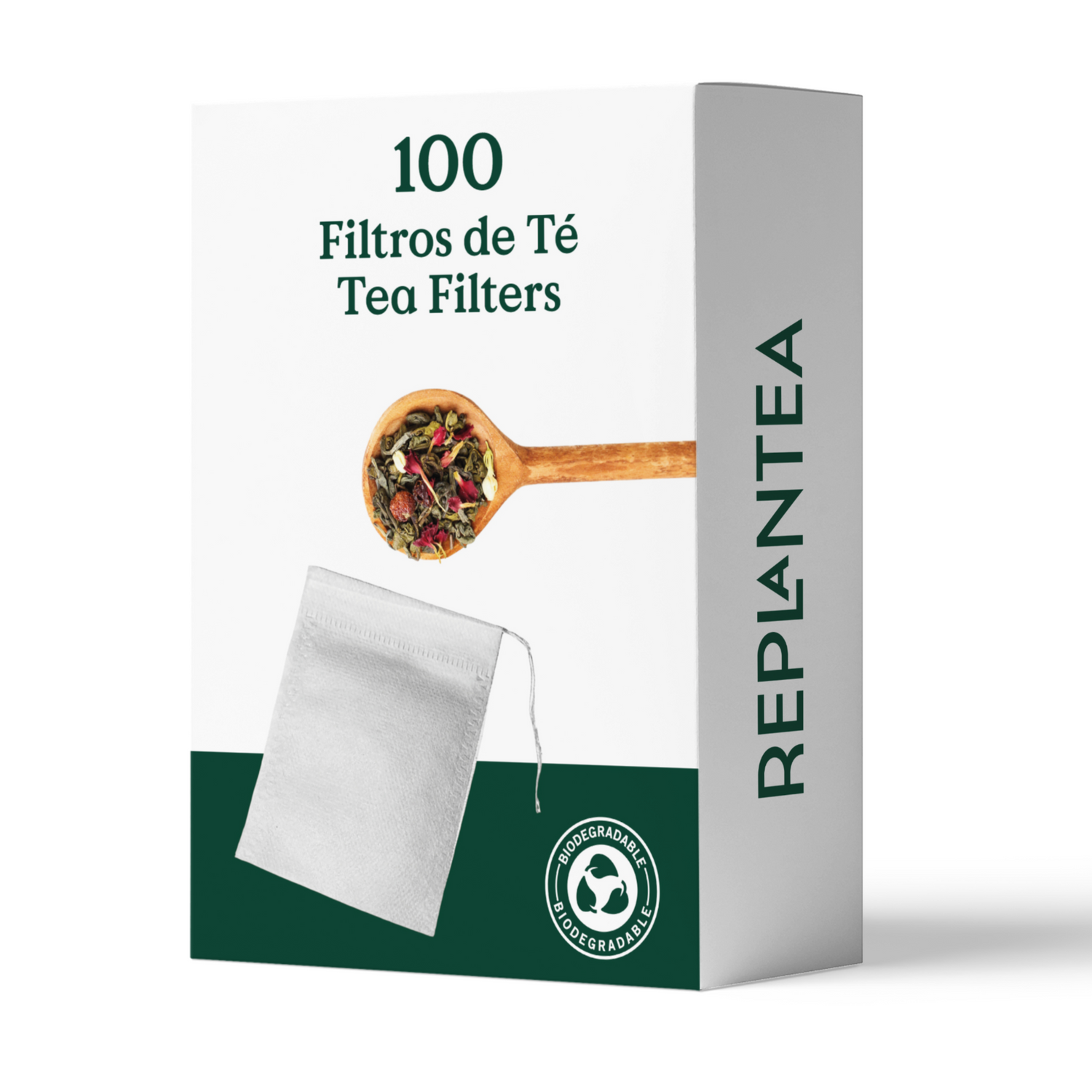 100 Filtros descartáveis ​​para chá a granel Replantea