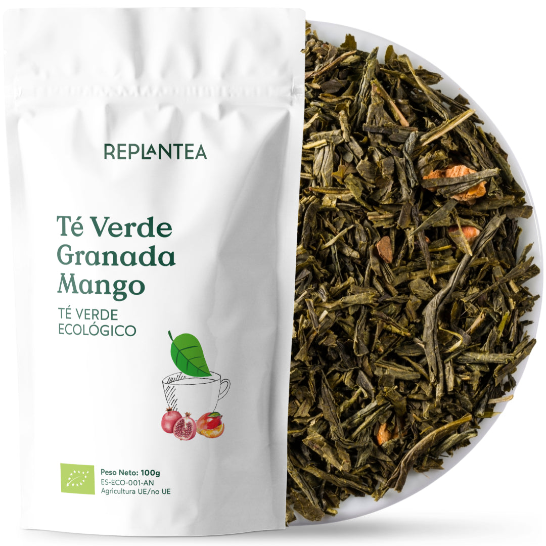 Chá Verde com Toranja, Tangerina e Romã Biológica 100g