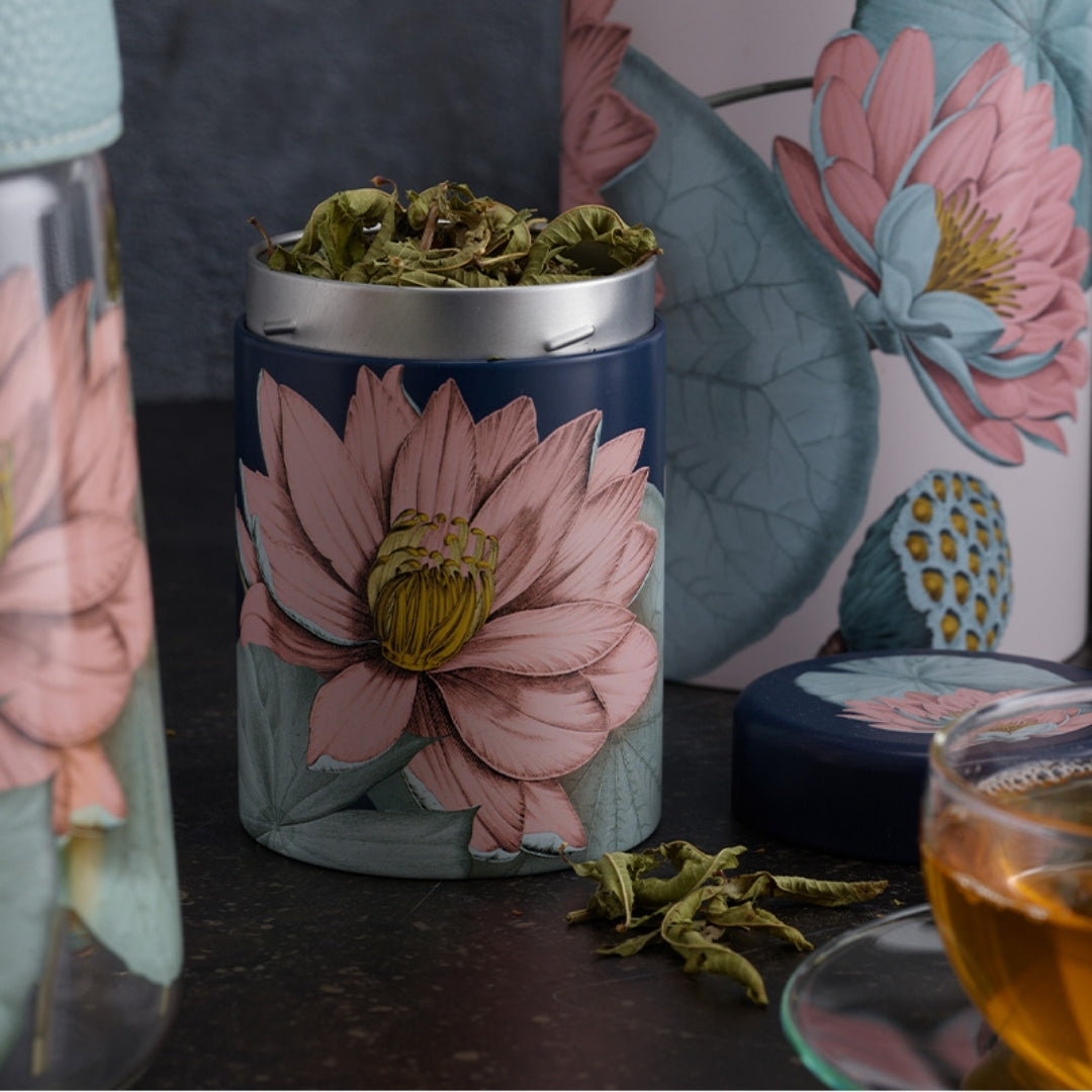 Lata de Té Flor de Loto Azul