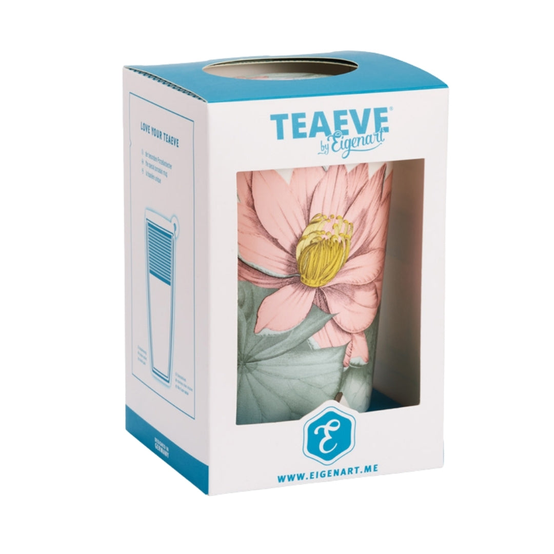 Taza Tisanera de Porcelana de Doble Pared Flor de Loto